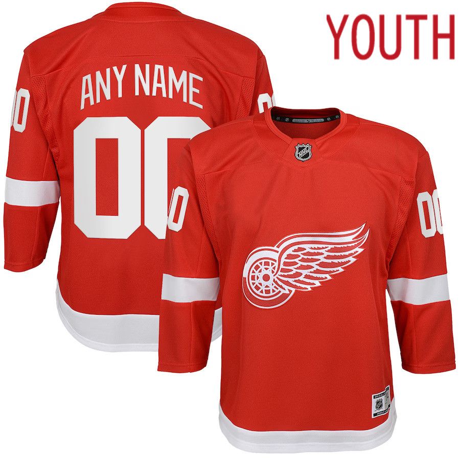 Youth Detroit Red Wings Red Home Custom Premier NHL Jersey